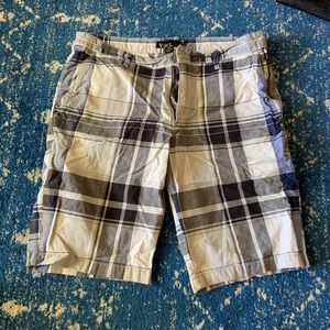 Buckle Plaid Shorts